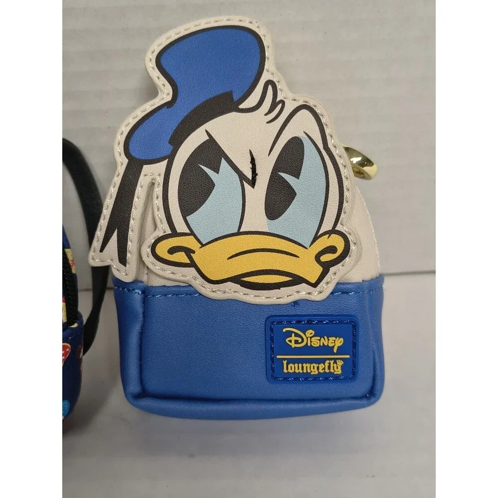 Lot Of Two Disney Loungfly Backpack Keychain & Nuimos Backpack Donald Duck
